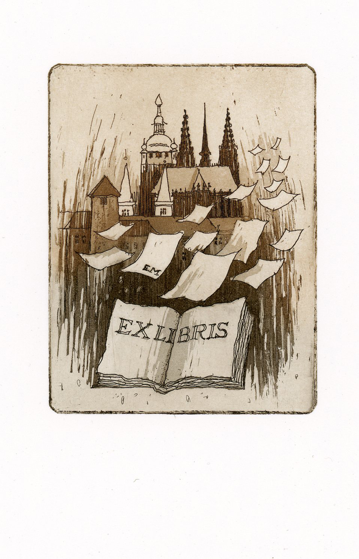 Ex libris E.M.